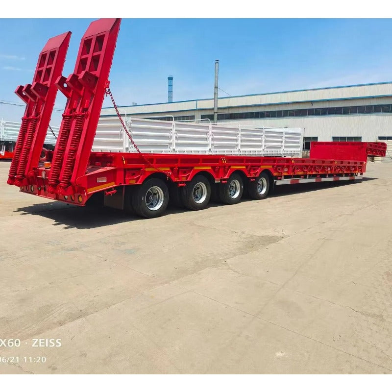 Semi-Trailer Gooseneck Lowbed, 10000 dolar, Trailer Plat Rata Rendah