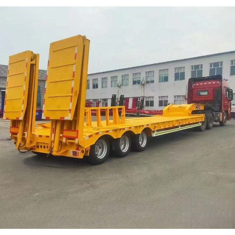 Semi-Trailer Gooseneck Lowbed, 10000 dolar, Trailer Plat Rata Rendah