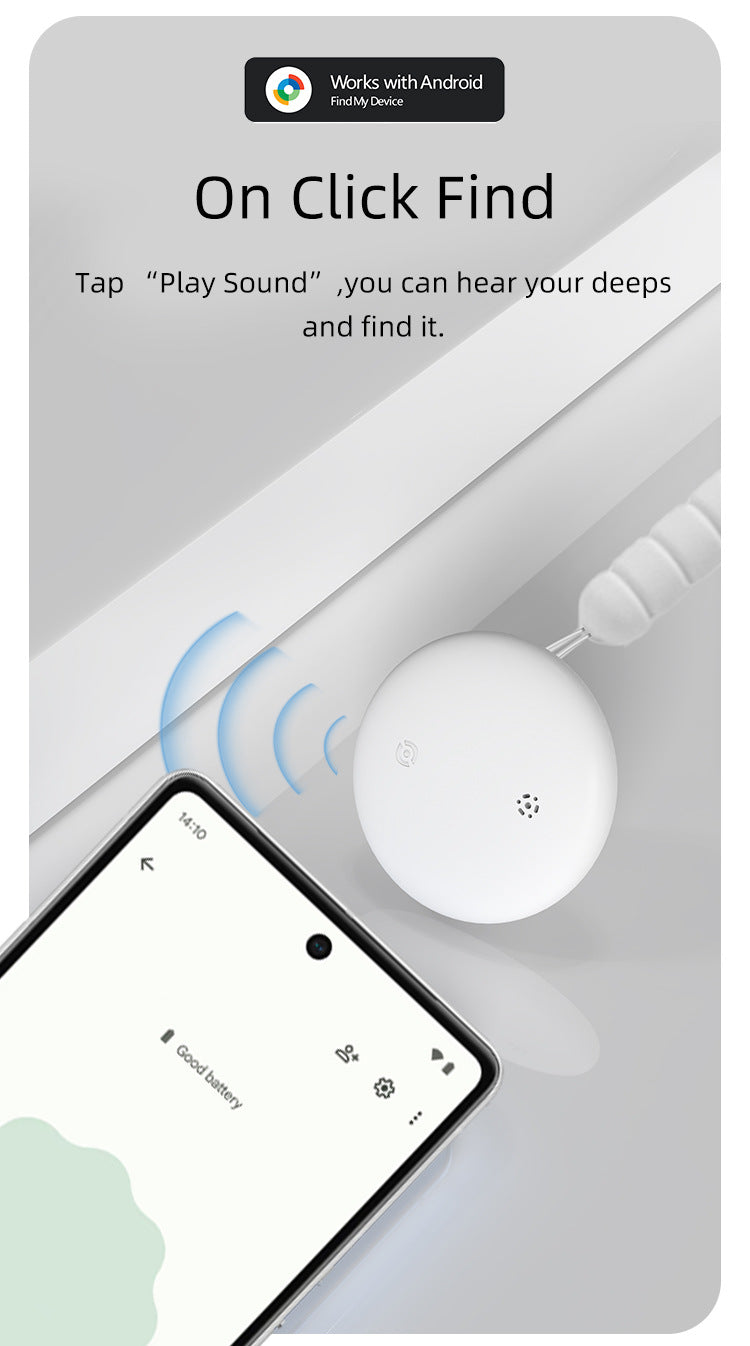 Waterproof Dual-System Locator for iOS and Android Devices; AirTag-Compatible Device with Google Analytics functionality for Loss Prevention