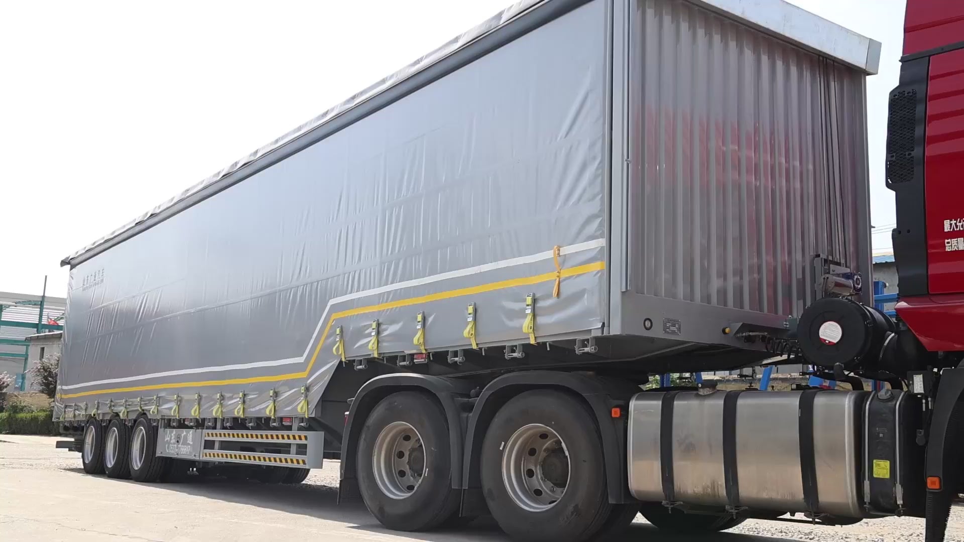 Van Semi-Trailer,9000 dolar,Trailer Trak Tirai Sisi